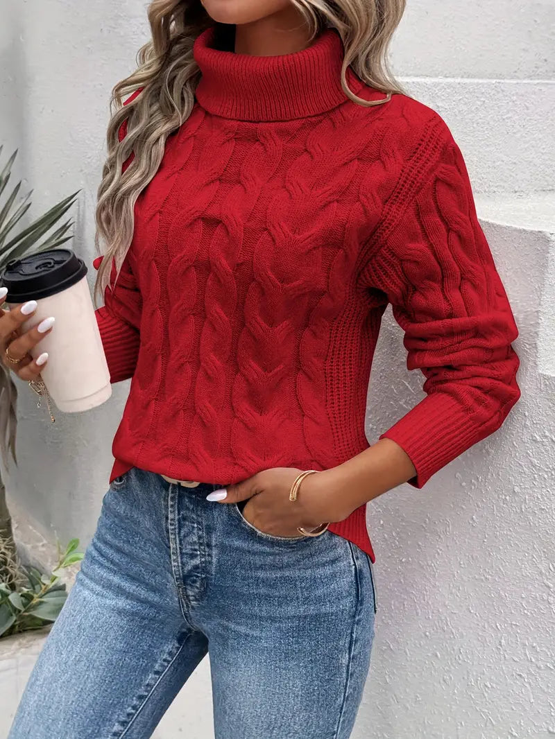 Lisa™ | Cable Knit Turtleneck Sweater