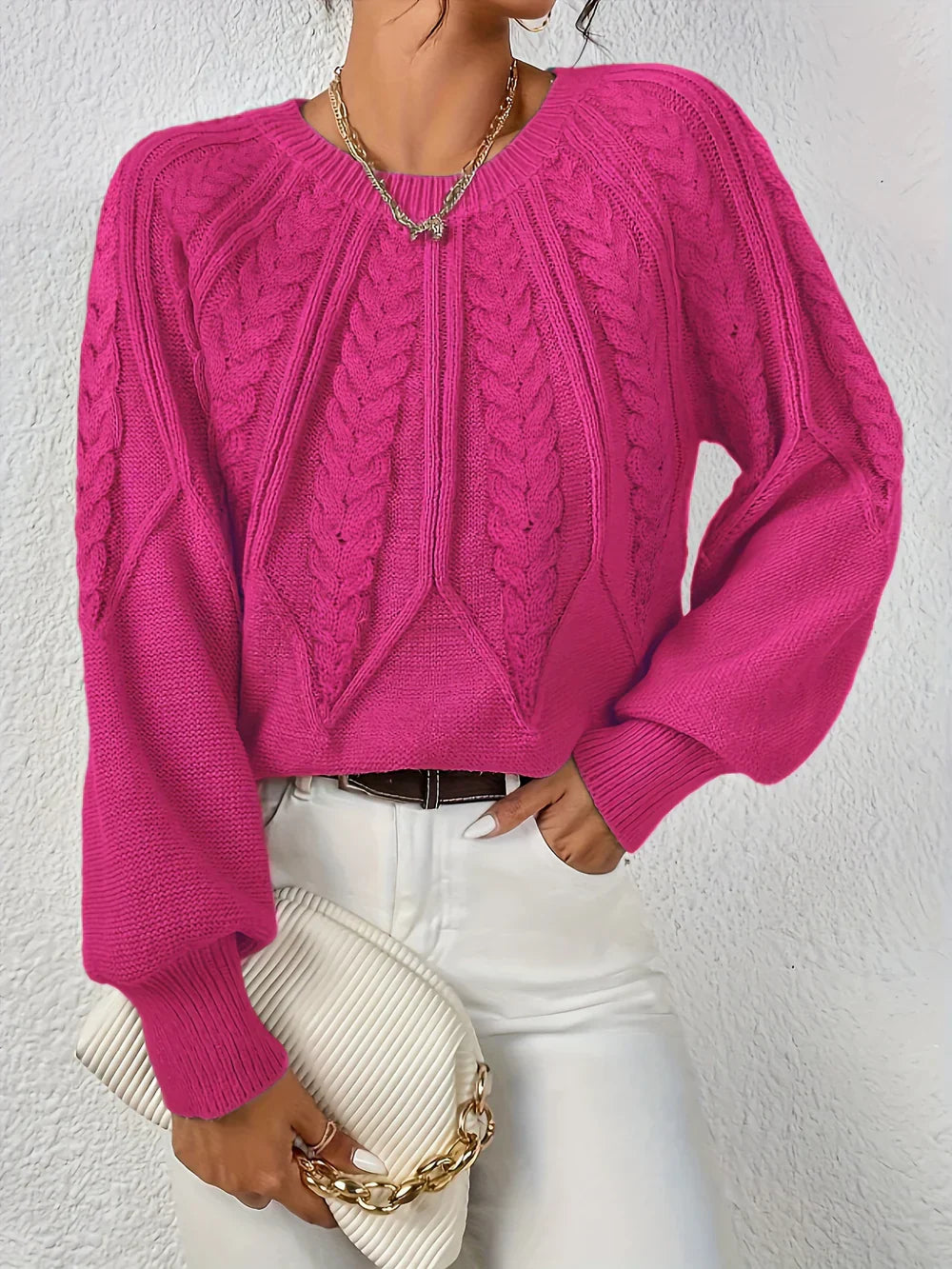 Emila™ | Casual and Elegant Cable-Knit Sweater