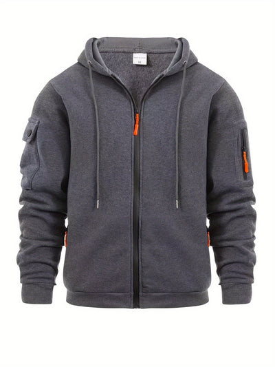 Bradley - Men's Full-Zip Hooded Sweatshirt Cardigan