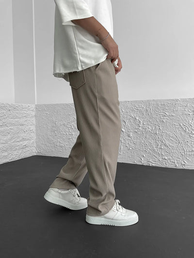 Tom - Ribbed tubular leg pants