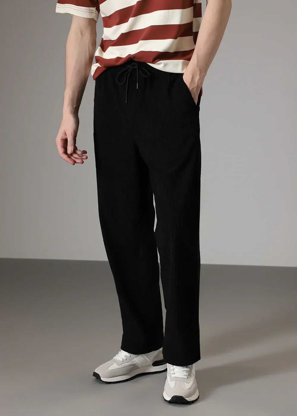 Tom - Ribbed tubular leg pants