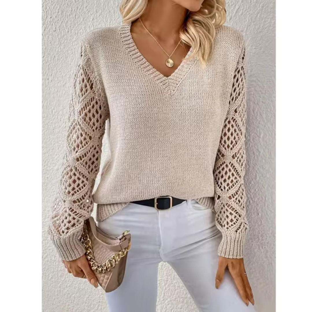 Lily™ | Casual V-Neck Knit Sweater