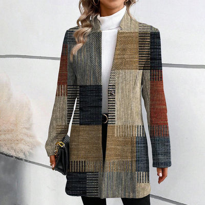 Ella - Elegant Patterned Women's Blazer Coat